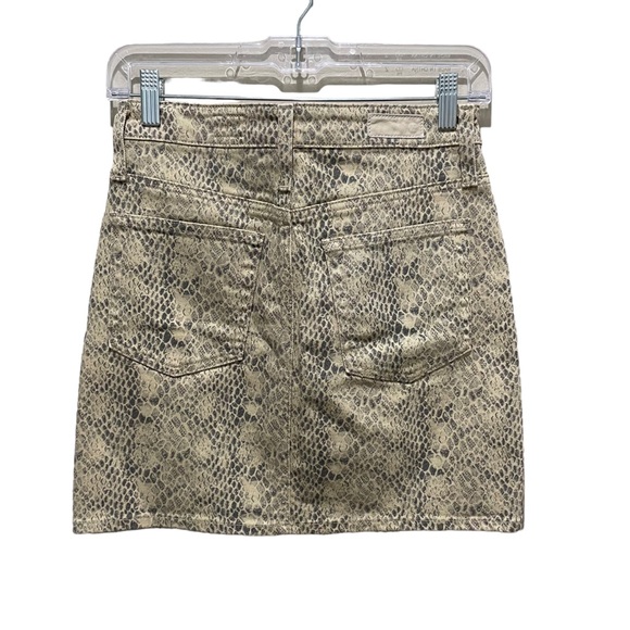 AG Adriano Goldschmied The Vera Mini Skirt Silk Python Fresh Sand Size 26 - Picture 7 of 10